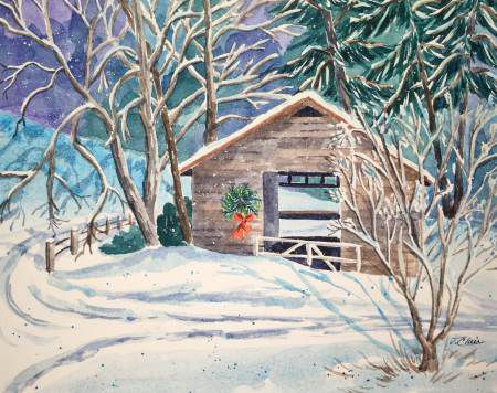 A Paint-Along Winter Landscape 